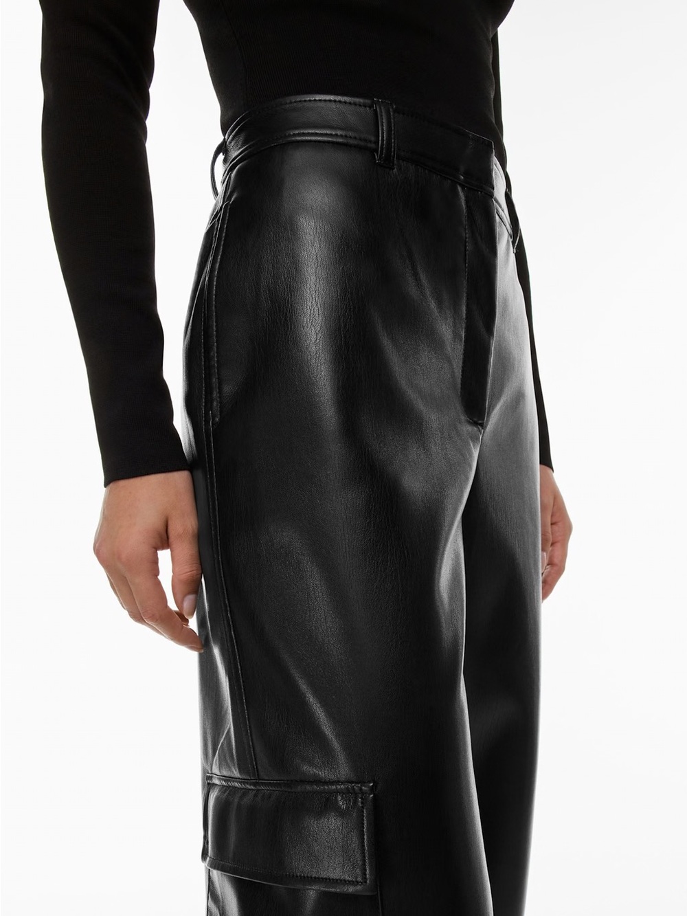 Aritzia Faux Leather Cargo Pants